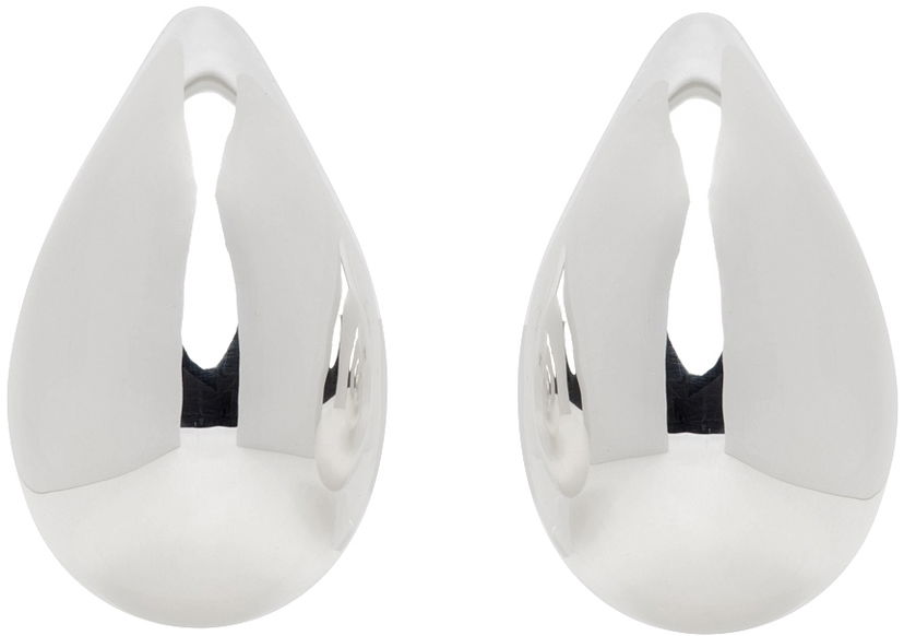 Naušnice Bottega Veneta Large Drop Earrings Bijela | 720038 V5070