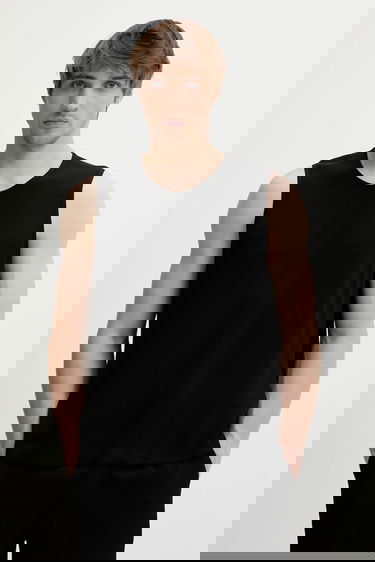 Majica bez rukava Nanushka Nanushka KOBEE Sleeveless T-Shirt Crna | NM25SSTP11199, 0