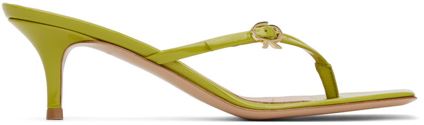 Dodaci Gianvito Rossi Gianvito Rossi Ribbon Thong Heeled Sandals Zelena | G15320.55RIC.VER