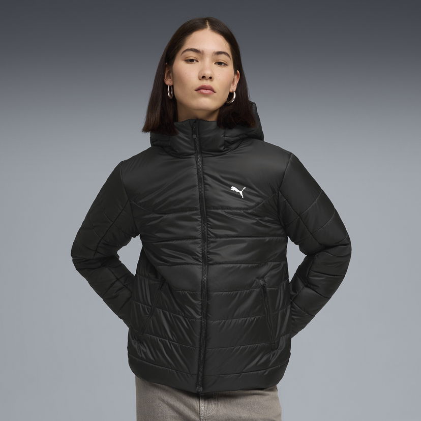 Pernata jakna Puma Essentials Padded Hooded Jacket Crna | 685231_01
