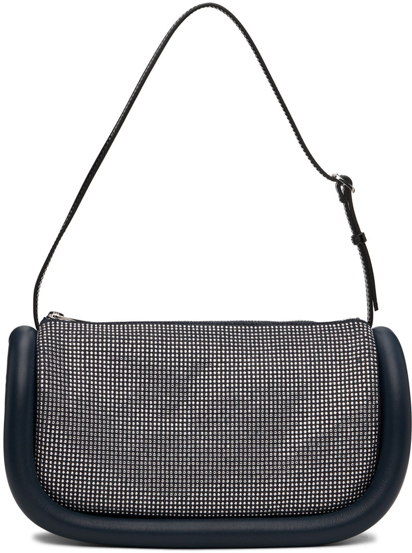 Torba za rame JW Anderson JW Anderson Bumper 15 Crystal-Embellished Shoulder Bag Tamnoplava | HB0524-FA0274