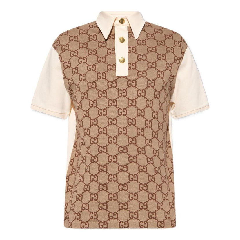 Polo majica Gucci Jumbo GG Jacquard Polo Smeđa | 682015-XJD1F-2270
