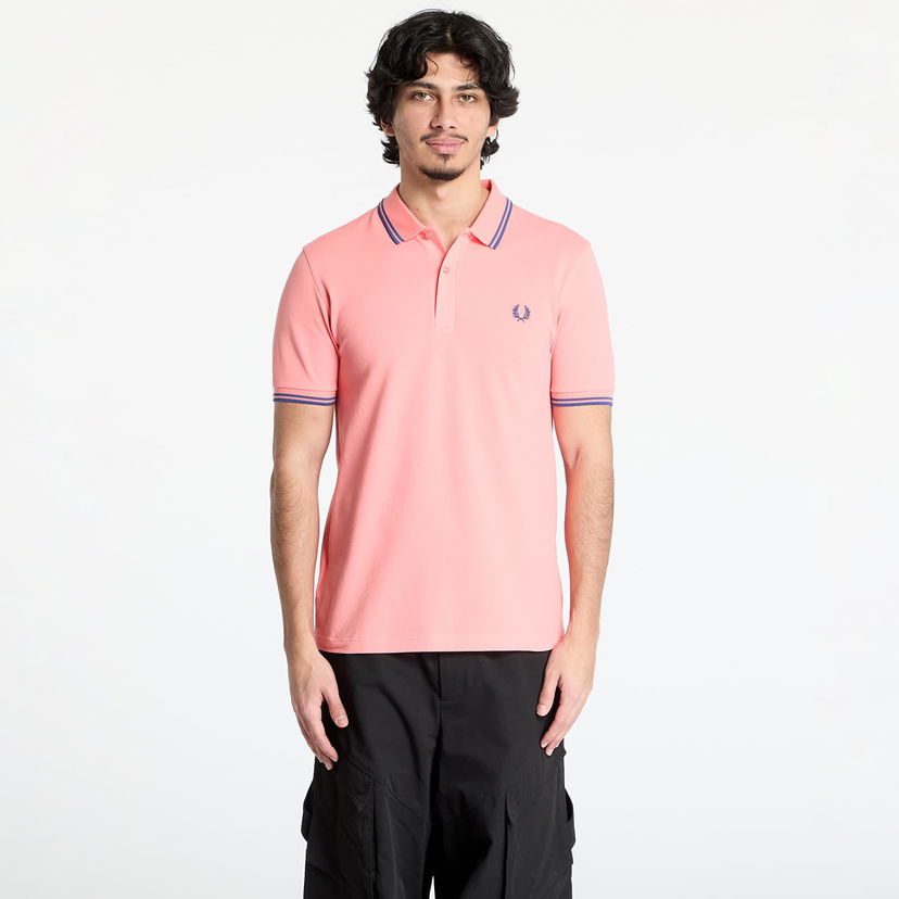 Polo majica Comme des Garçons Comme des Garçons SHIRT x Fred Perry Knit T-Shirt Ružičasta | FO-T501 CORAL