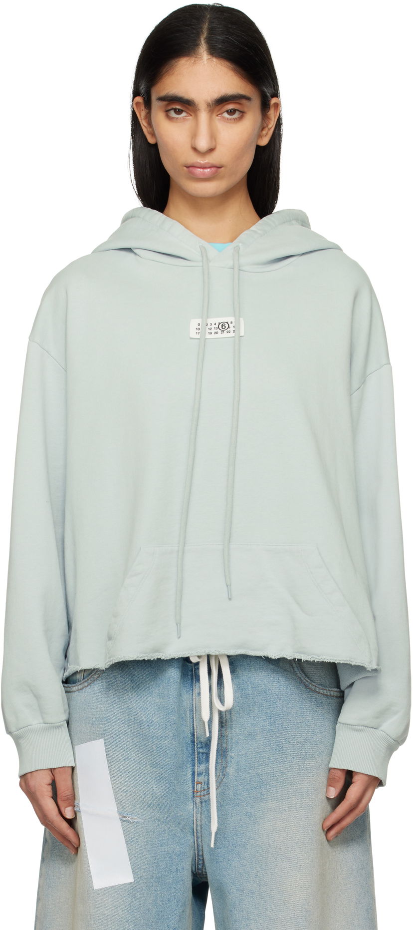 Dukserice Maison Margiela MM6 Maison Margiela Raw Hem Logo Hoodie Zelena | S52GU0235 M25012