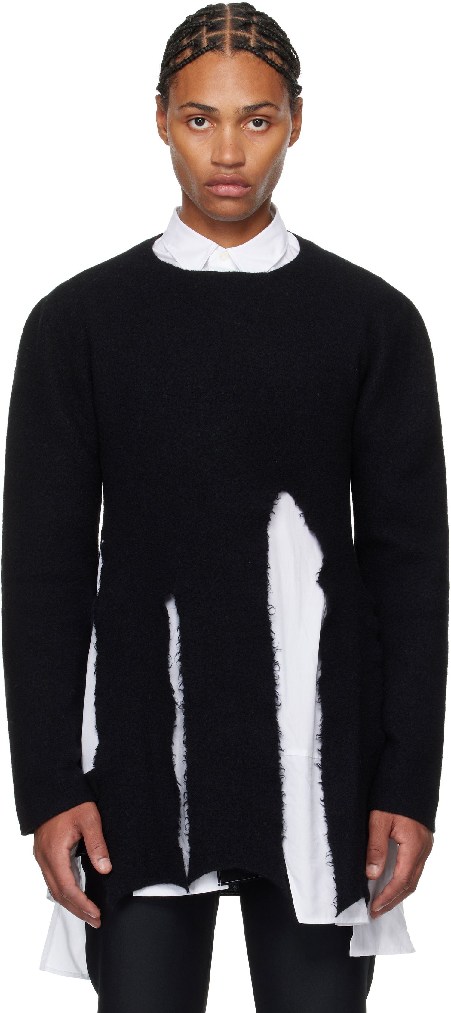 Džemper Comme des Garçons Crewneck Wool Sweater Crna | PN-N008-051, 0