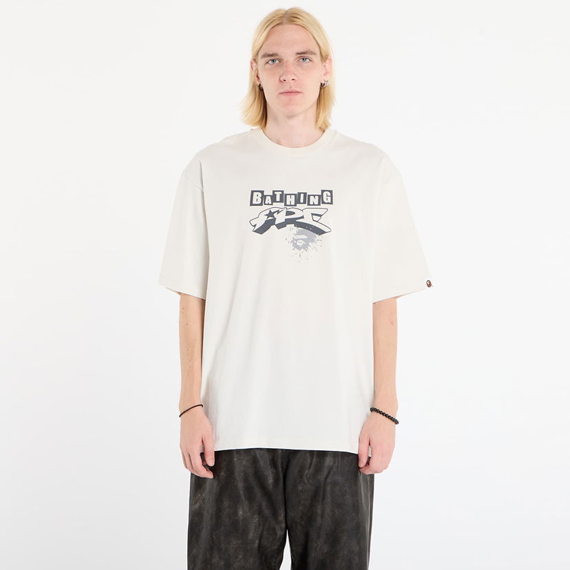 Majica kratkih rukava BAPE Graffiti Logo Relaxed Fit T-Shirt XXL Bež | 001TEL801341MIVY