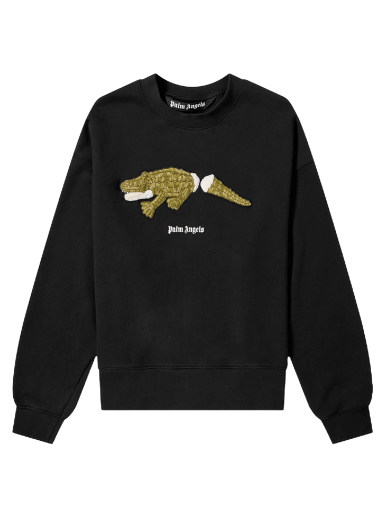 Džemper Palm Angels Croco Crewneck Crna | PMBA026R21FLE0021055