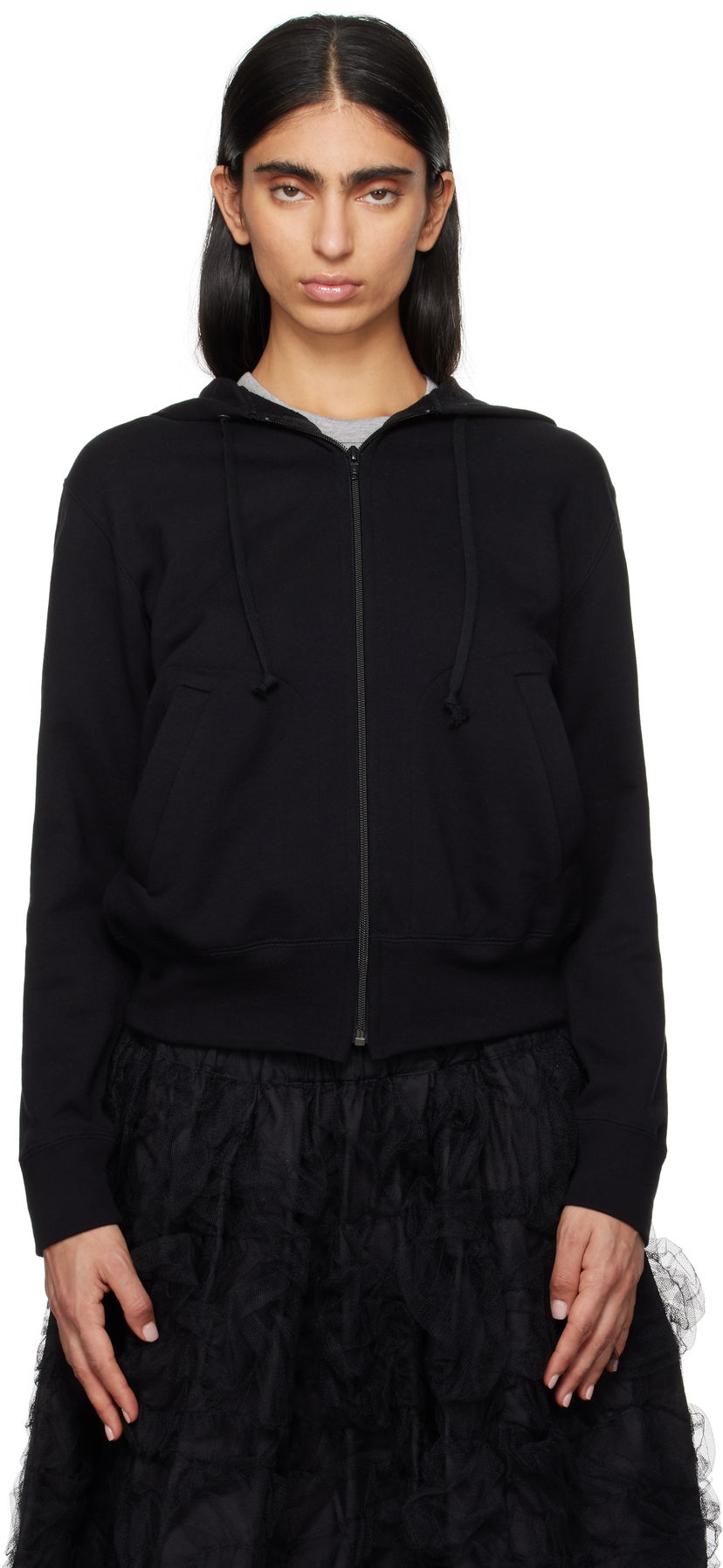 Dukserice Comme des Garçons 'Heart On Back' Zip Hoodie Crna | T342