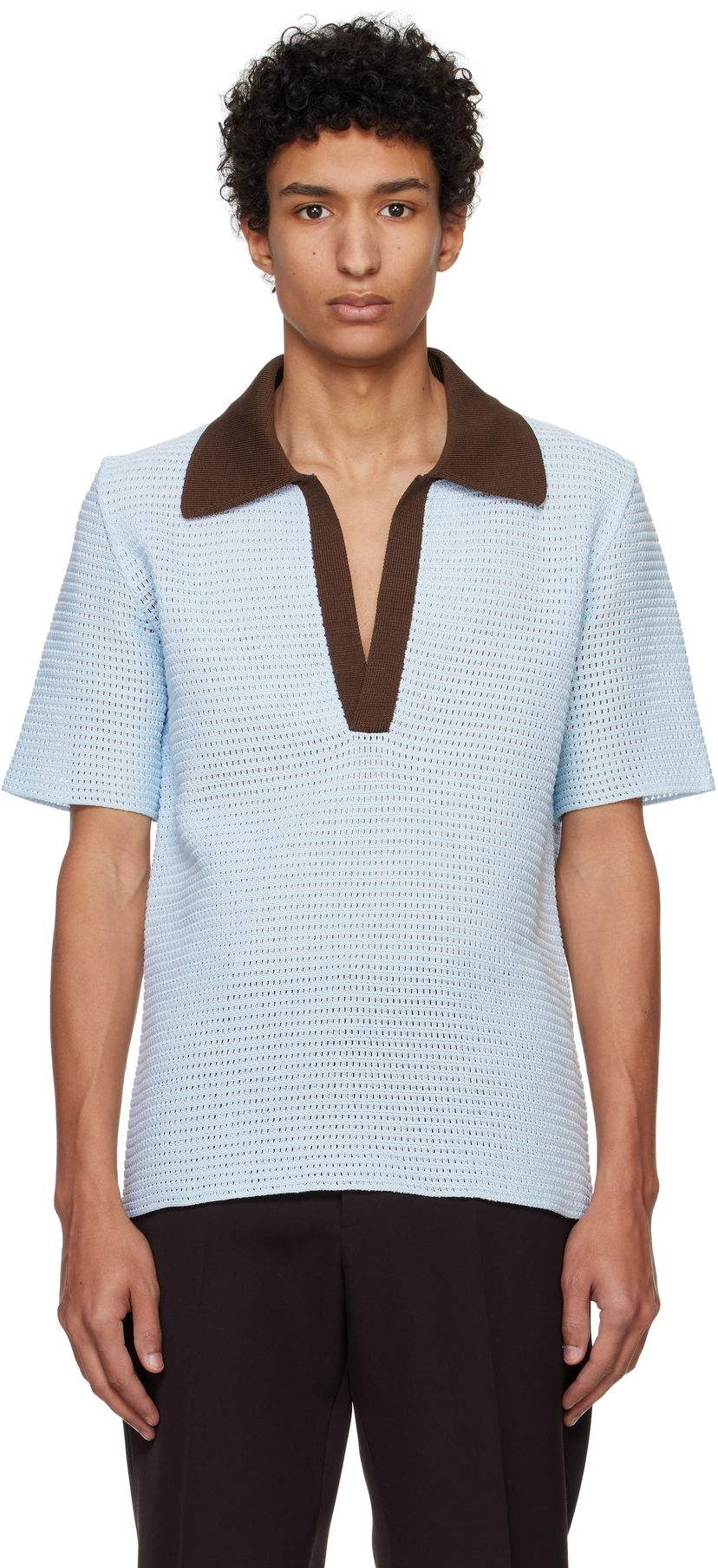 Džemper Jil Sander Jil Sander Knitted Polo Plava | J22GL0113_J15434