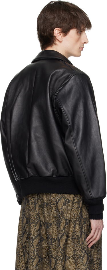 Bomber jakna WACKO MARIA WACKO MARIA A-2 Leather Flight Jacket Crna | 25SS-WMO-BL04, 2
