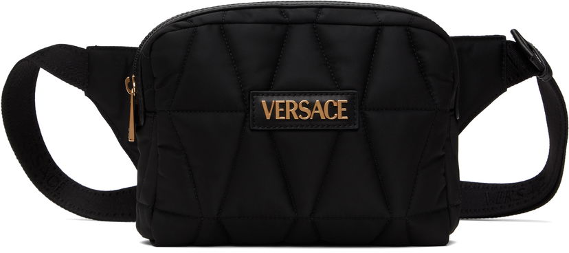 Torba oko struka Versace Versace Myth Quilted Belt Bag Crna | 1018353_1A13686
