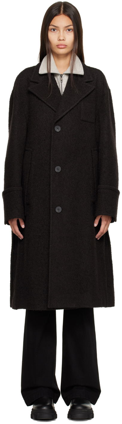 Kaputi WOOYOUNGMI WOOYOUNGMI Single Breasted Coat Crna | W223HC06