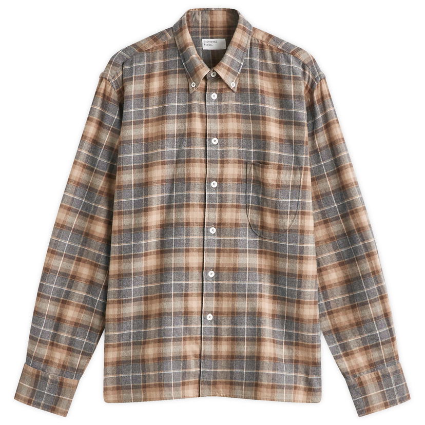 Košulja Universal Works Universal Works Lazy Day Check Shirt, Size Large Smeđa | P31205-BGR