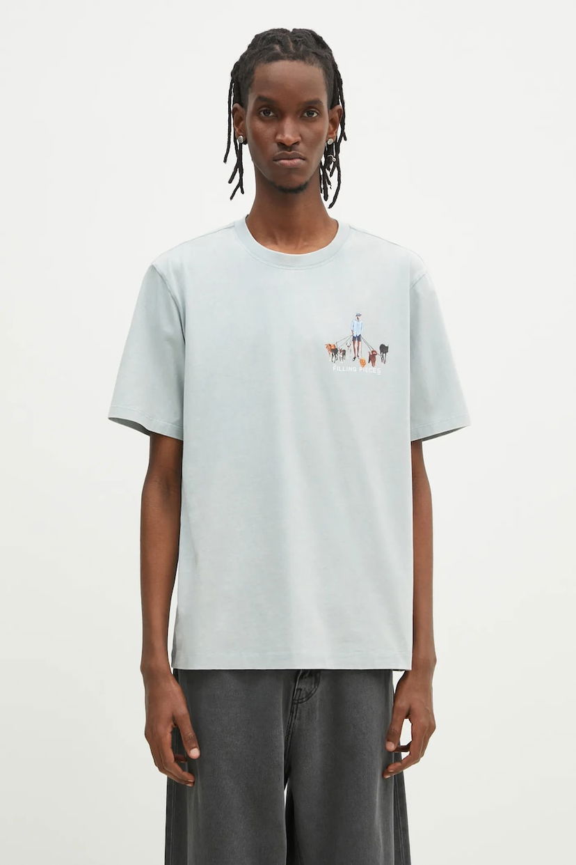 Majica kratkih rukava Filling Pieces Filling Pieces Dog Walker Graphic T-Shirt Tirkiz | 74499819980