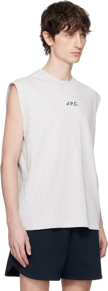 Majica bez rukava A.P.C. A.P.C. ASICS Edition Sky Sleeveless Tank Top Tamnoplava | COGWV-M26455, 4