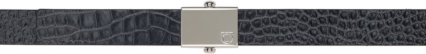 Pojasevi FERRAGAMO Salvatore Ferragamo Alligator Effect Reversible Belt Crna | 784042