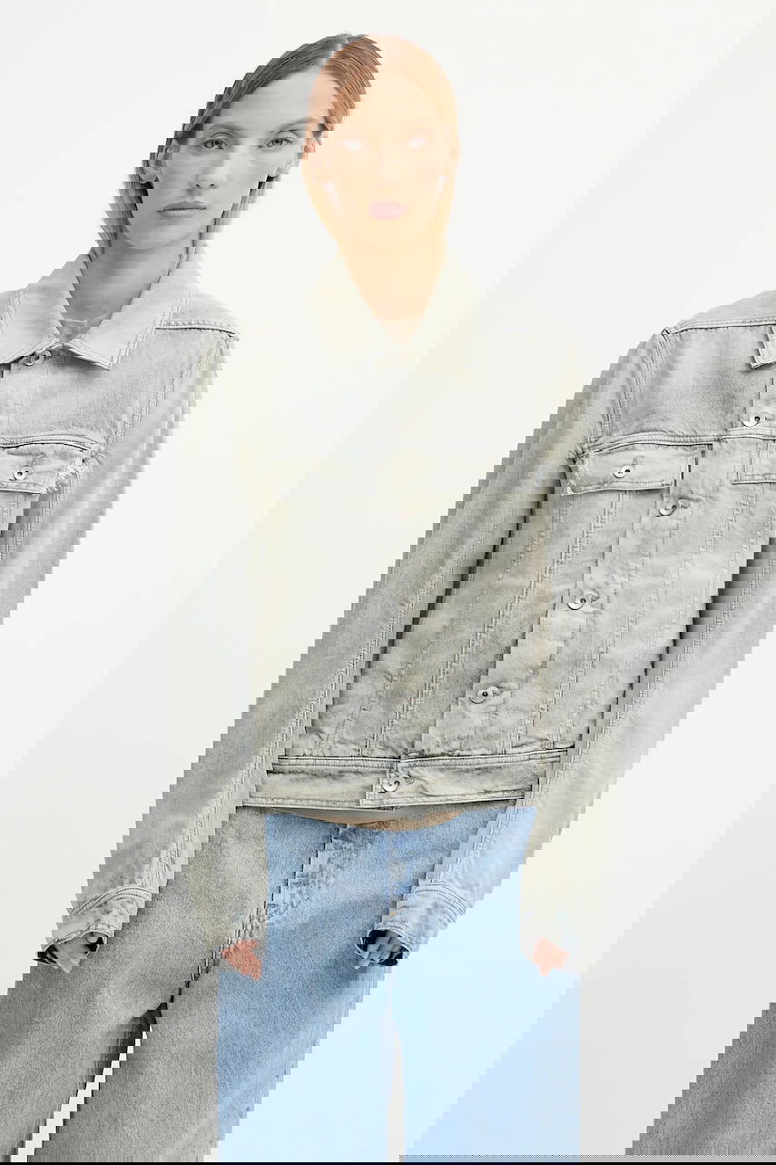 Jakna Rick Owens Rick Owens DRKSHDW Trucker Worker Denim Jacket Plava | DS02E7701.DMP, 0