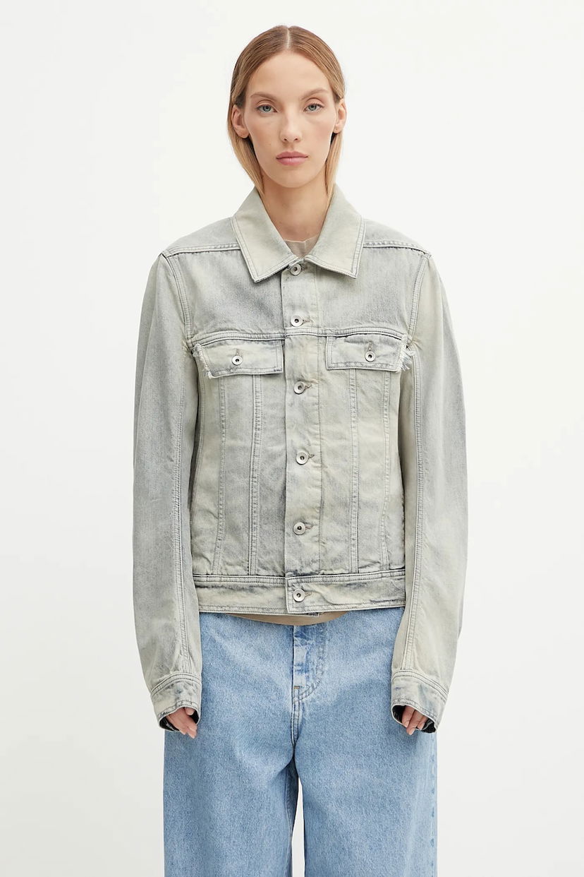 Jakna Rick Owens Rick Owens DRKSHDW Trucker Worker Denim Jacket Plava | DS02E7701.DMP