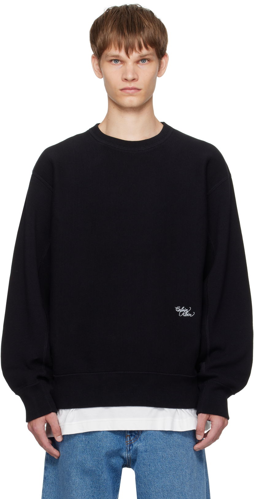 Džemper CALVIN KLEIN Calvin Klein Milano Knit Sweater Crna | 81B325G