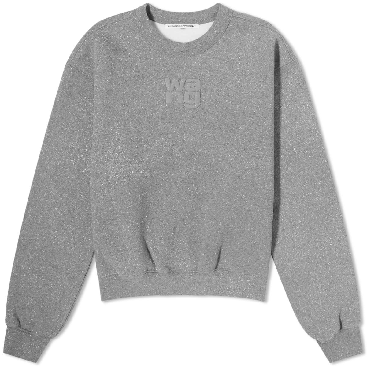 Dukserice Alexander Wang Glitter Essential Terry Sweater Siva | 4CC3231658-065, 0