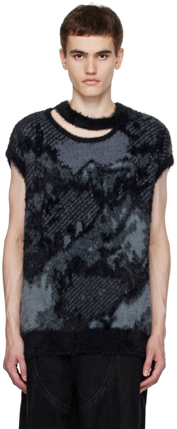 Džemper Feng Chen Wang Feng Chen Wang Landscape Painting Sleeveless Sweater Siva | FUF16KT14