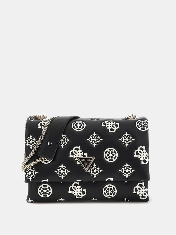 Ručna torbica GUESS Deesa Peony 4G Logo Crossbody Bag Crna | HWPG9314210