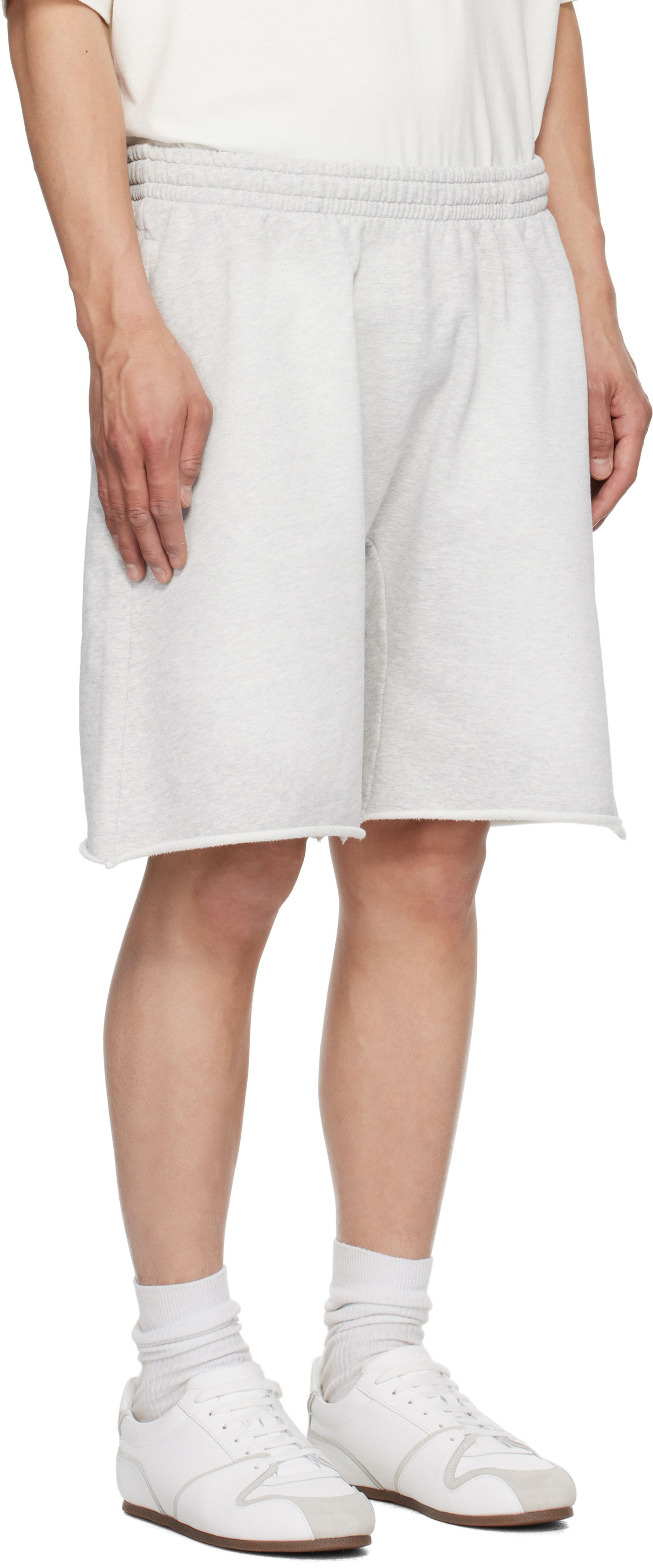 Kratke hlače Alexander Wang Alexander Wang Oversized Cotton Terry Sweat Shorts Siva | UCC2254118, 1