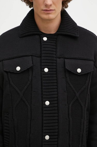 Džemper KENZO Oversized Knitted Jacket Crna | FE65OU1419NC.99, 3
