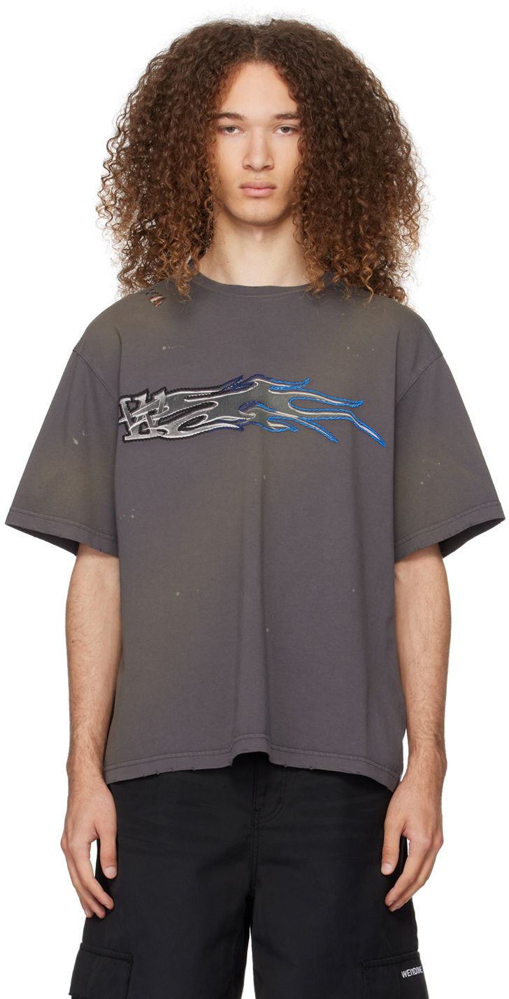 Majica kratkih rukava We11done Printed T-Shirt Siva | WD-TT0-24-751-U-CH