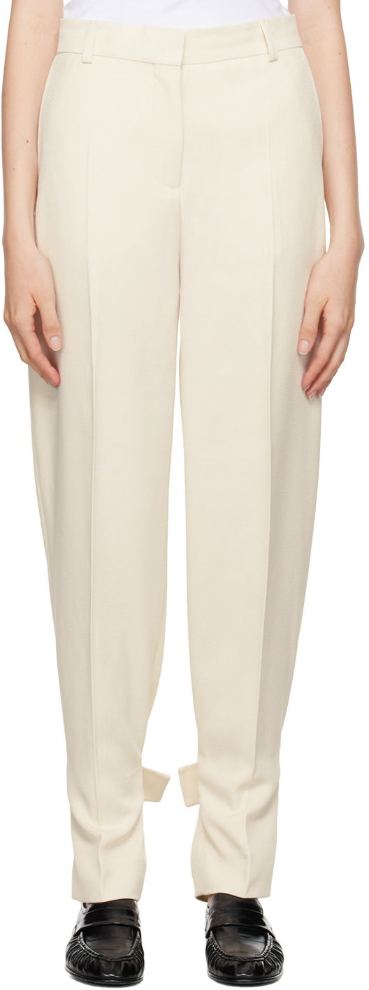 Hlače TOTEME TOTEME Buckled Slouch Trousers Bež | 244-WRB0213-FB0315