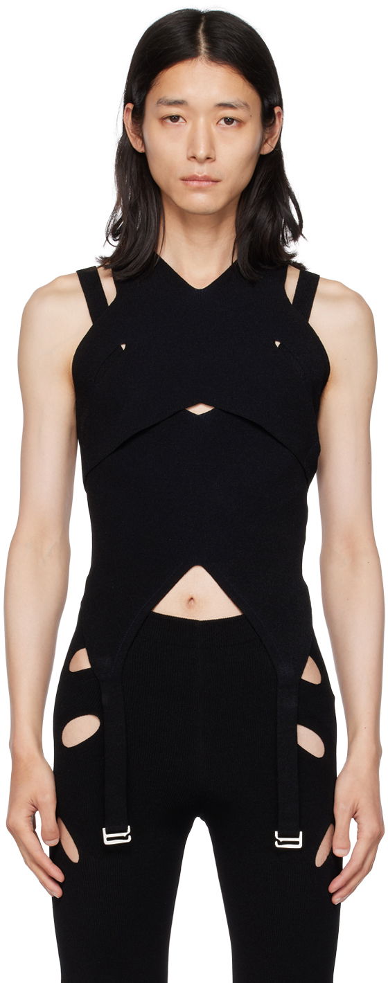 Body Dion Lee Exclusive Lock Slit Tank Top Crna | C7126F22