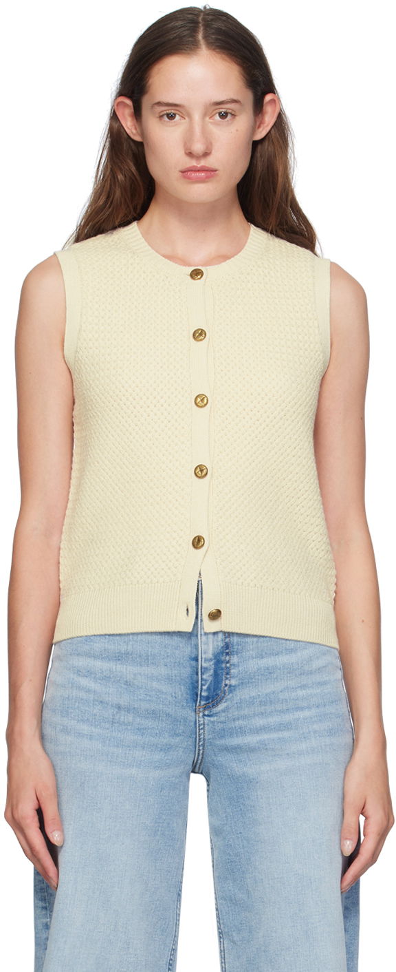Džemper rag & bone Knit Buttoned Vest Žuta | WAS24F046UG46