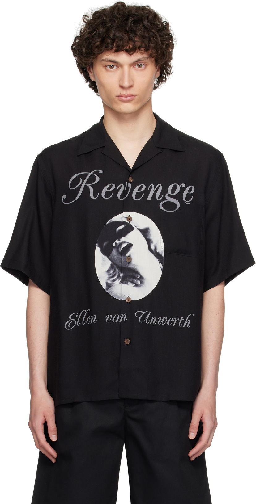 Košulja WACKO MARIA WACKO MARIA 'Ellen Von Unwerth' Resort Shirt Crna | EVU-WM-HI01