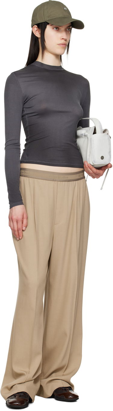 Kapa Acne Studios Acne Studios Long Sleeve Fitted T-Shirt Zelena | AL0438-, 3