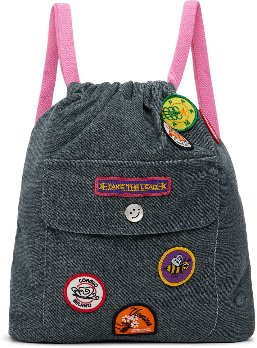 Ruksak CORMIO Cormio Badge Backpack Siva | BACKPACK CORDUROY