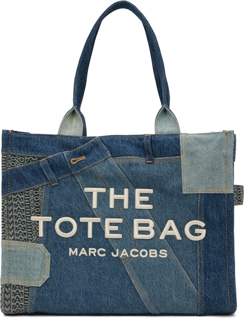 Tote bag Marc Jacobs Marc Jacobs 'The' Deconstructed Denim Tote Bag Plava | 2S4HTT089H03