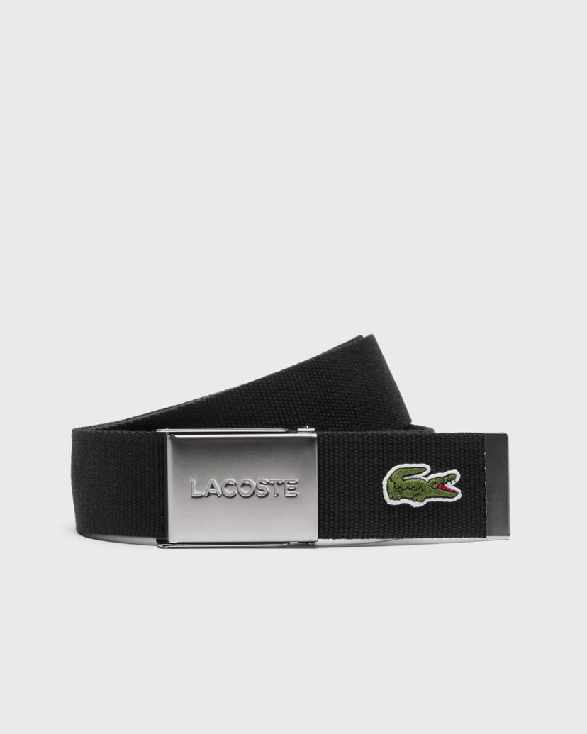 Pojasevi Lacoste Lacoste 40 Woven Strap Belt 110 CM Crna | RC2012-031