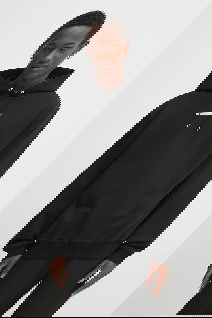 Dukserice HELIOT EMIL Plain Cotton Hooded Sweatshirt Crna | PREAW25.M.08.077.BLK01, 0