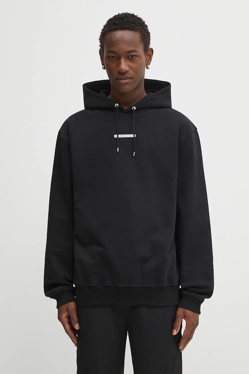 Dukserice HELIOT EMIL Plain Cotton Hooded Sweatshirt Crna | PREAW25.M.08.077.BLK01