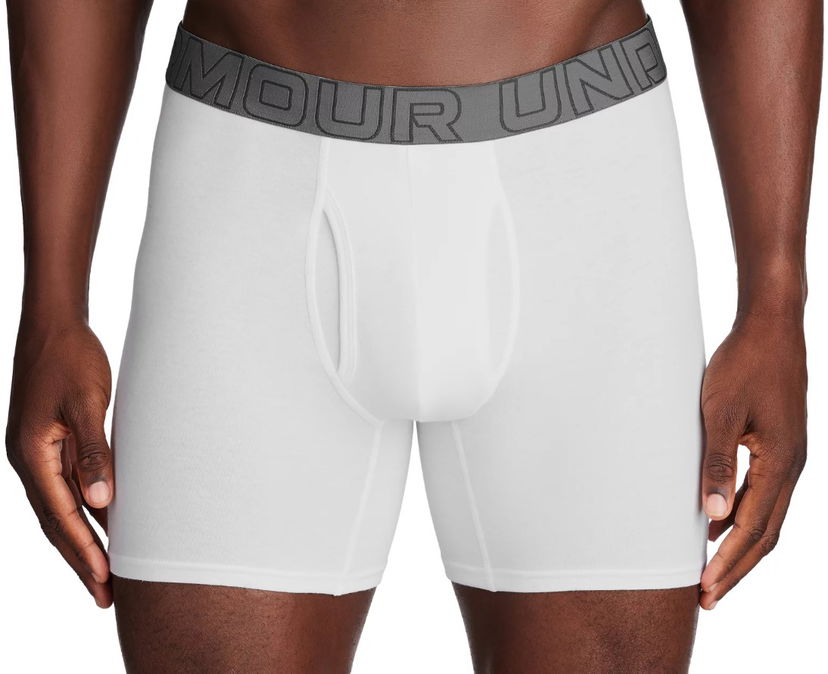 Bokserice Under Armour Perf Cotton 6in-WHT Bijela | 1383889-100