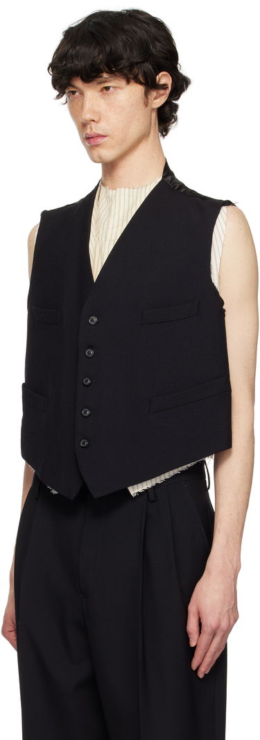 Prsluk Maison Margiela Maison Margiela Raw Edge Waistcoat Crna | S50FB0110 S53915, 3