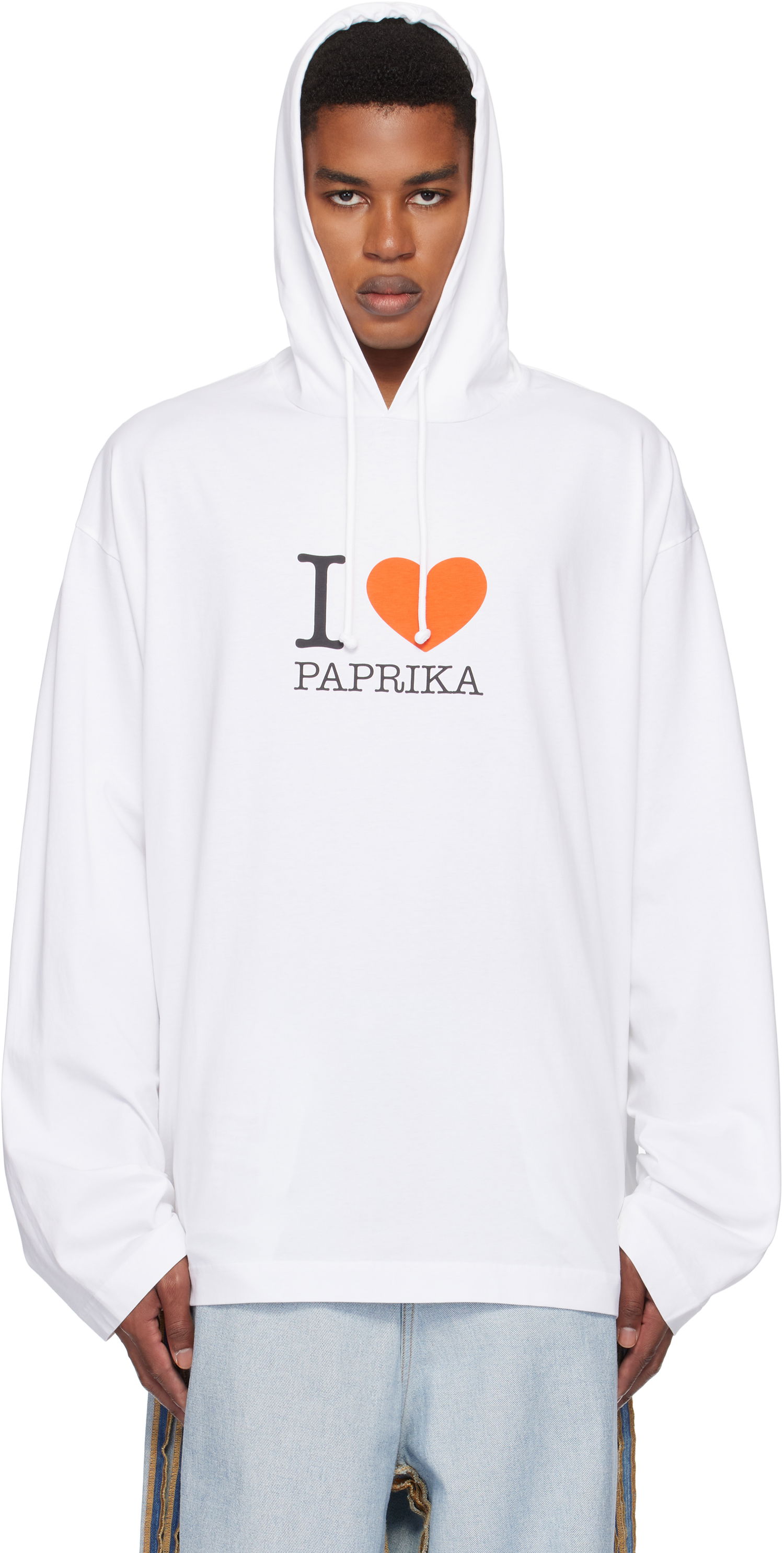 Dukserice VETEMENTS 'I Love Paprika' Print Hoodie Bijela | UA66HD860W, 0
