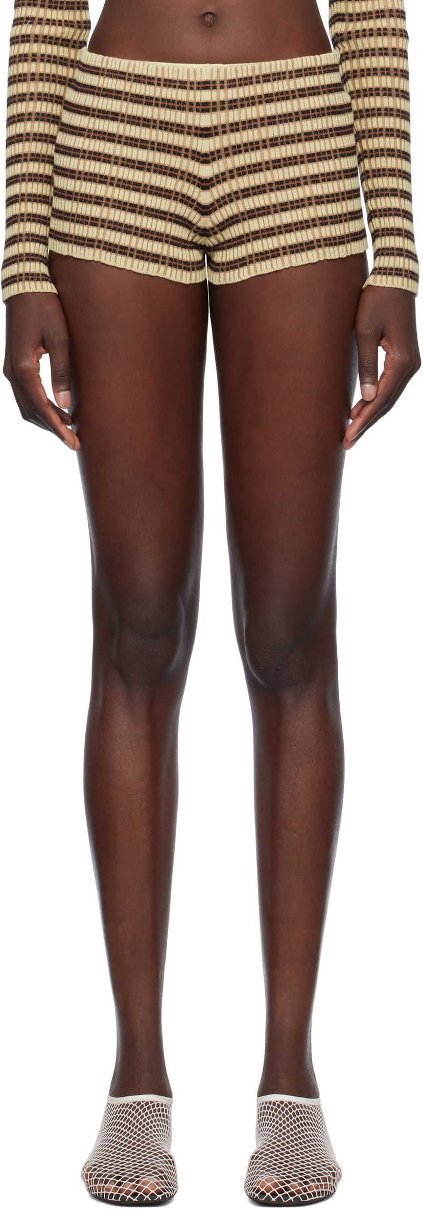 Kratke hlače Nanushka Nanushka Ferra Knit Shorts Žuta | NW25SSST24950