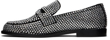 Dodaci Amina Muaddi Amina Muaddi Tilda Crystal Loafers Crna | TILDA CRYSTAL LOAFER SUEDE, 2