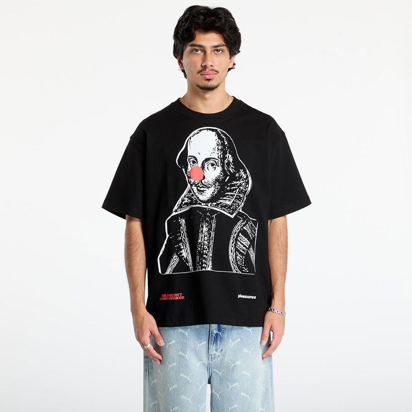 Majica kratkih rukava Pleasures Joke Heavyweight T-shirt Shakespeare Clown Nose Crna | P25F045-BLACK