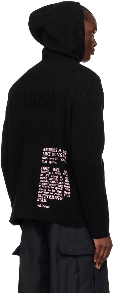 Dukserice We11done We11done 'I Hope You Remember My Name' Graphic Print Hoodie Crna | WD-KT2-24-616-U-BK, 2