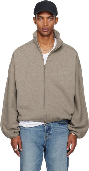 Jakna Fear of God Fear of God ESSENTIALS Modern Fit Fleece Track Jacket Siva | 202SP256893F, 0