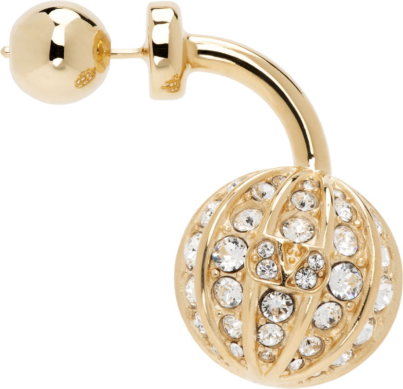 Naušnice Valentino Valentino Garavani Poetique Crystal-Embellished Single Earring Žuta | 6W0J0Z07YCW