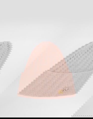 Kapica Dolce & Gabbana Dolce & Gabbana Wide Ribbed Knitted Hat Ružičasta | LBKH94JDVDQF0991, 2