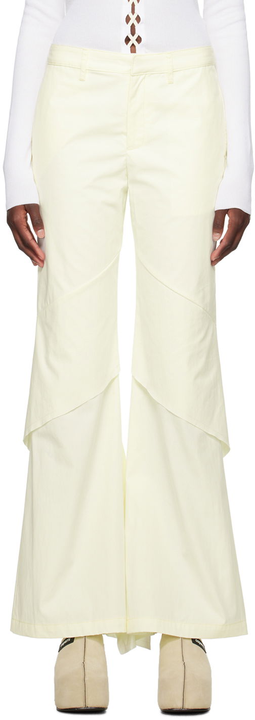 Hlače Dion Lee Drape Trousers Žuta | C2161F23